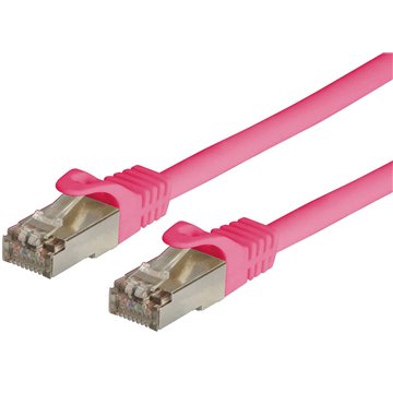 Cavo di rete Patch in CCA Schermato Cat. 6 Rosa F/UTP 0,5 m Bulk
