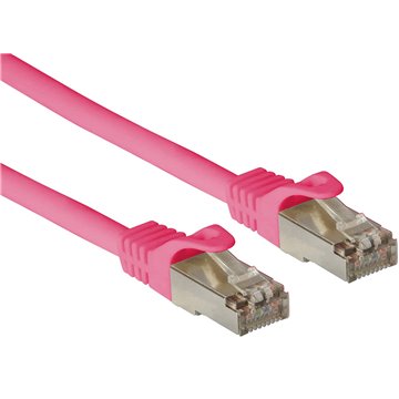 Cavo di rete Patch in CCA Schermato Cat. 6 Rosa F/UTP 3 m Bulk