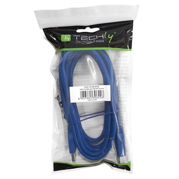 Cavo USB 3.2 Superspeed A maschio/B maschio 3 m blu