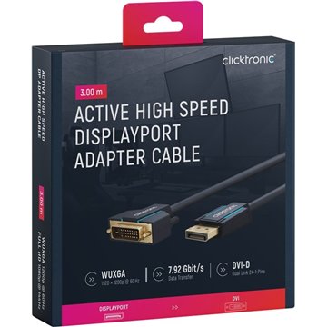 Cavo Monitor DisplayPort Maschio a DVI-D Maschio 3 m Blu