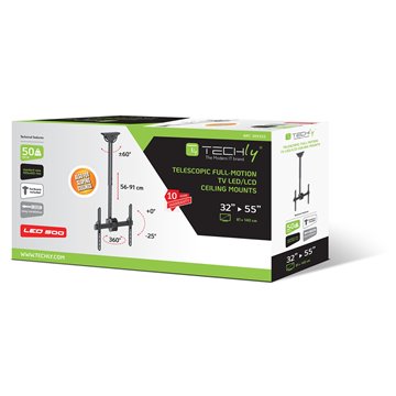 Supporto Telescopico Universale a Soffitto per TV LED LCD 32-55"