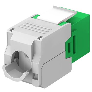 Frutto Keystone RJ45 Cat6A UTP 500MHz Verde