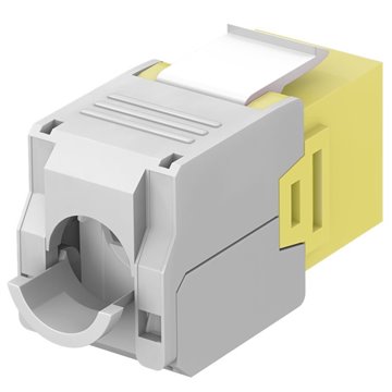 Frutto Keystone RJ45 Cat6A UTP 500MHz Giallo