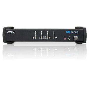 Switch KVM USB DVI a 4 Porte con Audio e Hub USB, CS1764A