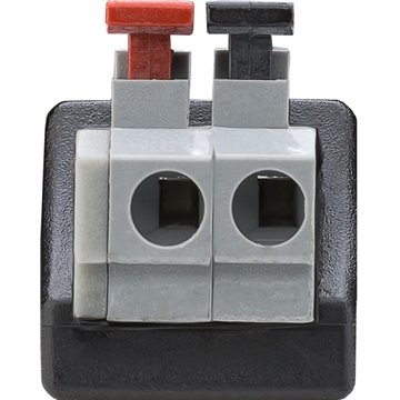 Adattatore Plug DC 2.1x5.5mm Maschio Terminal Block 2 pin con Pulsante