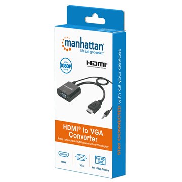 Cavo Convertitore da HDMI a VGA con Audio e MicroUsb 30cm Nero