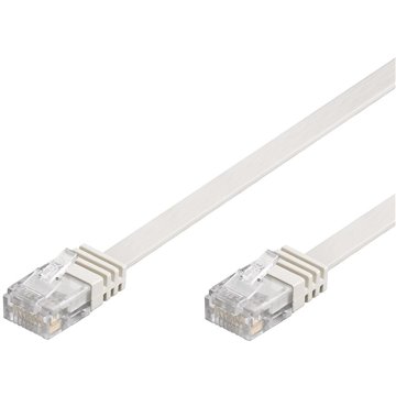 Cavo di Rete Patch Piatto in Rame Cat.6 UTP 1m Bianco