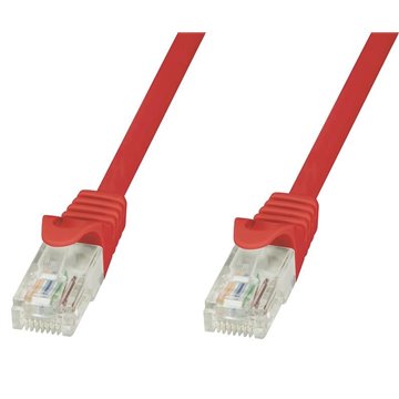 Cavo di rete Patch in CCA Cat.5E Rosso UTP 3 metri