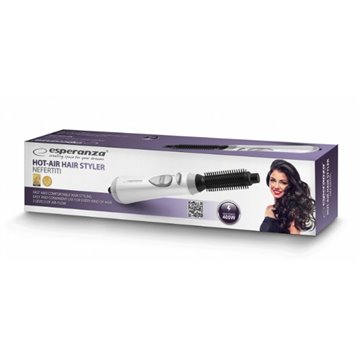 Esperanza EBL001W hair styling tool Hot air brush Warm Black White 1.6 m 400 W