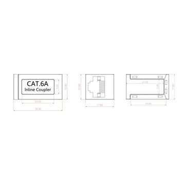 Accoppiatore Cat.6A 10GE RJ45 STP