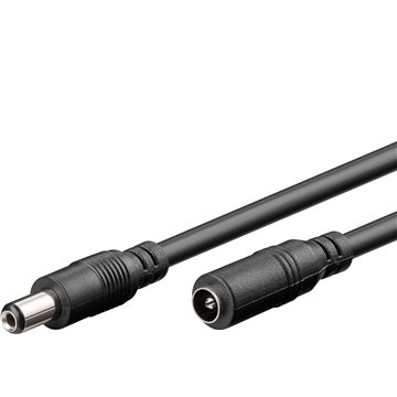 Cavo Prolunga di Alimentazione DC 2.1 mm 3 metri Nero