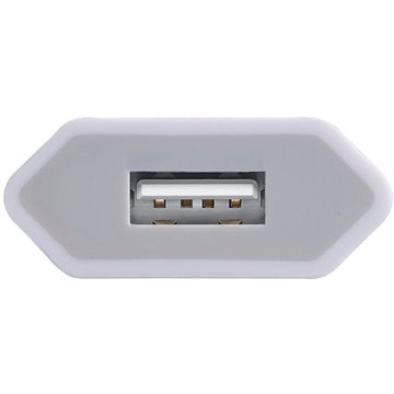 Caricatore USB 1A Compatto Spina Europea Bianco