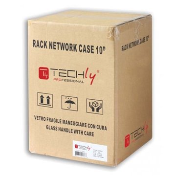 Armadio Rack 10" a muro 6 unità con pannelli asportabili Grigio prof. 300 mm