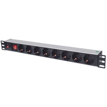Multipresa per Rack 19" 8 posti Spina Schuko Angolata 1U