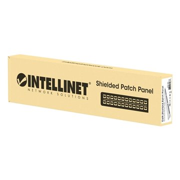 Pannello Patch 24 posti 19" 0.5U Cat6 FTP Nero