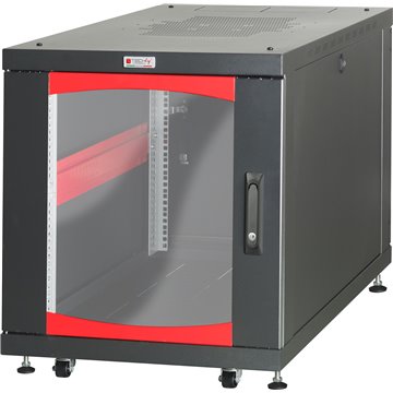 Armadio Server Rack 19" 600x800 12 Unità Nero da sotto-scrivania 