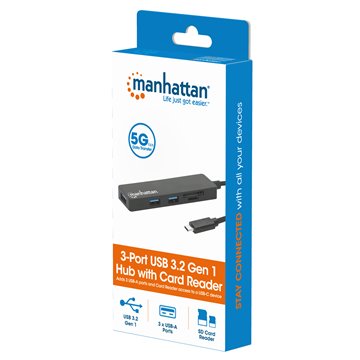 Hub USB-C™ 3.2 Gen 1 a 3 porte con Lettore Schede