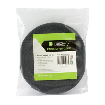 Rotolo di Feltro Adesivo Gestione cavi Lunghezza 10m Larghezza 20mm Nero