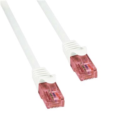Cavo di Rete Patch in Rame Cat.6 Bianco U/UTP LSZH 0,5m