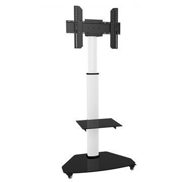 Supporto a Pavimento con Mensola Trolley TV LCD/LED/Plasma 37-70" Bianco