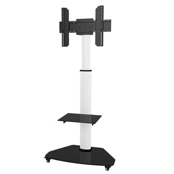 Supporto a Pavimento con Mensola Trolley TV LCD/LED/Plasma 37-70" Bianco