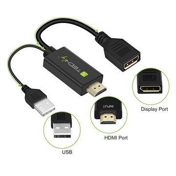 Adattatore Convertitore da HDMI™ a Displayport con USB 4K 30Hz