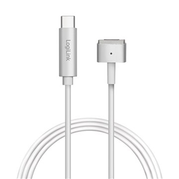 Cavo di Ricarica USB 3.2 Gen1 USB-C™ M Compatibile Apple Magsafe2 M PD Silver 1,8m