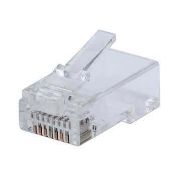 Confezione 100 Plug Modulari RJ45 Passante Cat6 FastCrimp UTP