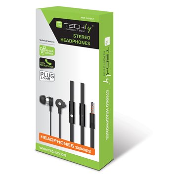 Auricolari Stereo In-Ear con microfono Neri 
