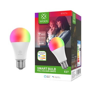 Lampadina LED E27 806lm WiFi Controllo Vocale Alexa, R9074 Classe F