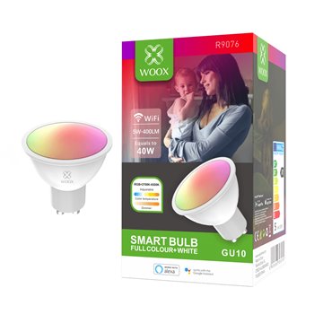Lampadina LED GU10 400lm Smart Controllo Vocale Alexa, R9076 Classe F