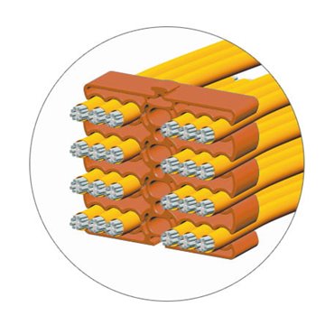 Organizzatore Modulare a Pettine per 24 Cavi Ethernet Arancione