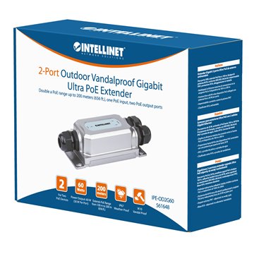 Extender Gigabit 2 porte Ultra PoE per Esterno Antivandalo