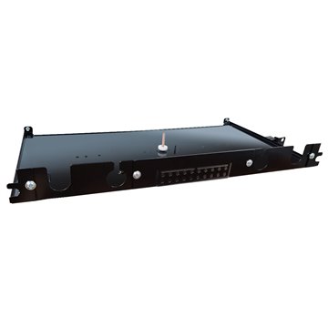 Cassetto Ottico 19" con 12 bussole LC Duplex Multimodale OM3 Nero