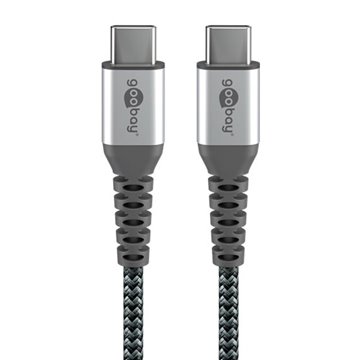 Cavo Tessile USB-C™ Maschio/USB-C™ Maschio 0,5 m Grigio