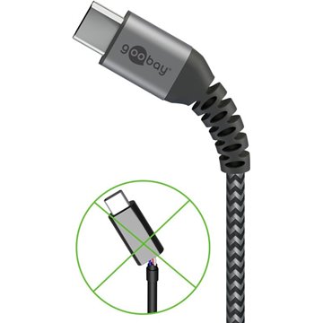 Cavo Tessile USB-C™ Maschio/USB-C™ Maschio 0,5 m Grigio