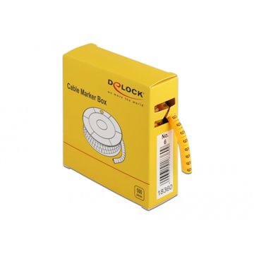 Scatola Segnacavo Giallo 500 Pezzi Numero 6