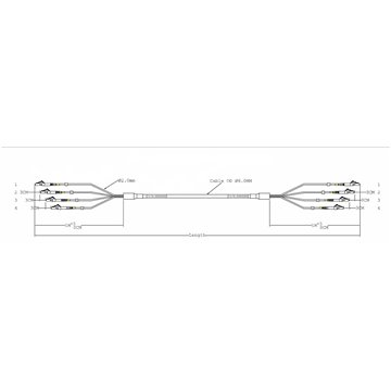 Cavo Fibra Ottica Trunk Multimodale 50/125 4 fibre OM3 LC/LC 30m