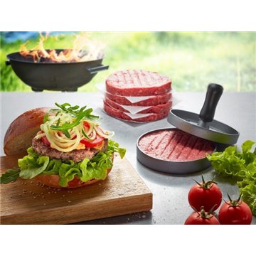 GEFU BBQ hamburger press Black  Grey Aluminium  Plastic
