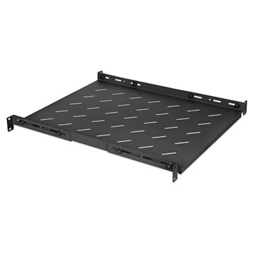 Mensola 19" fissa con Profondità Regolabile da 550 a 750 mm 1U Nero