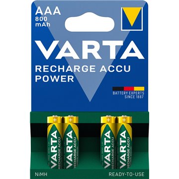 Blister 4 Batterie Ricaricabili Mini Stilo AAA 800 mAh