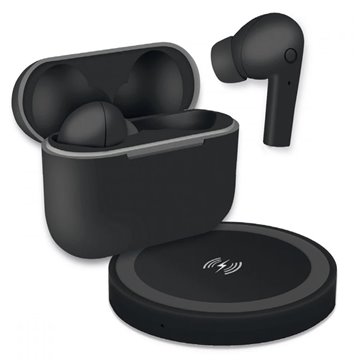 Cuffie Auricolari TWS Jive con Custodia di Ricarica USB-C™ e Pad Caricatore a Induzione Nero