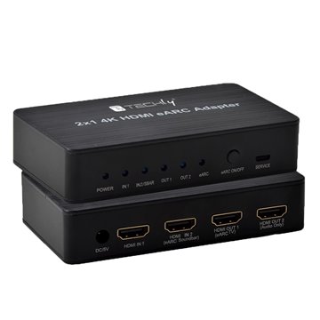 Switch HDMI 2.0 2x1 4K@60Hz con Splitter Audio eARC/ARC per Soundbar
