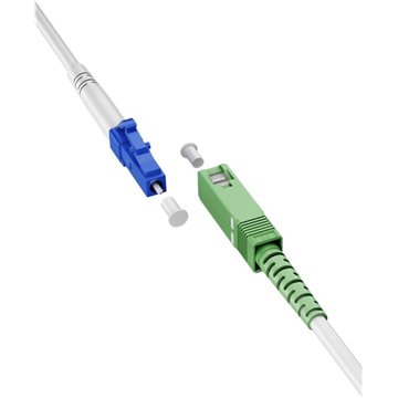 Cavo in Fibra Ottica FTTH Monomodale SC-APC (8°)/LC-UPC OS2 9/125 Simplex 3 metri