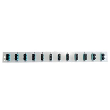 Pannello Frontale per Cassetto Ottico 1U 12 SC Duplex/LC OM3 Grigio
