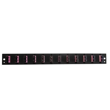 Pannello Frontale per Cassetto Ottico 1U 12 SC Duplex OM4 Nero