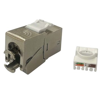Frutto Keystone RJ45 Cat.6A Slim STP Tool Free 14.06mm