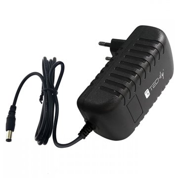 Alimentatore Switching 12V 1500mA Plug 5.5 x 2.5 mm Nero