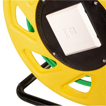 Cavo Patch Cat.7 Plug RJ45 S/FTP PUR con Avvolgicavo 60m Verde