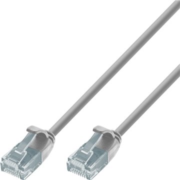 Cavo Patch di Rete Cat.6 UTP Slim 3 metri Grigio